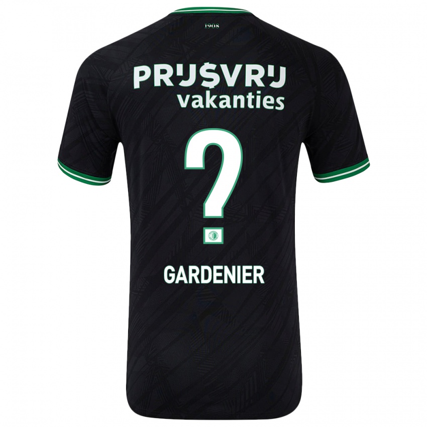 Kinderen Lucas Gardenier #0 Zwart Groen Uitshirt Uittenue 2024/25 T-Shirt