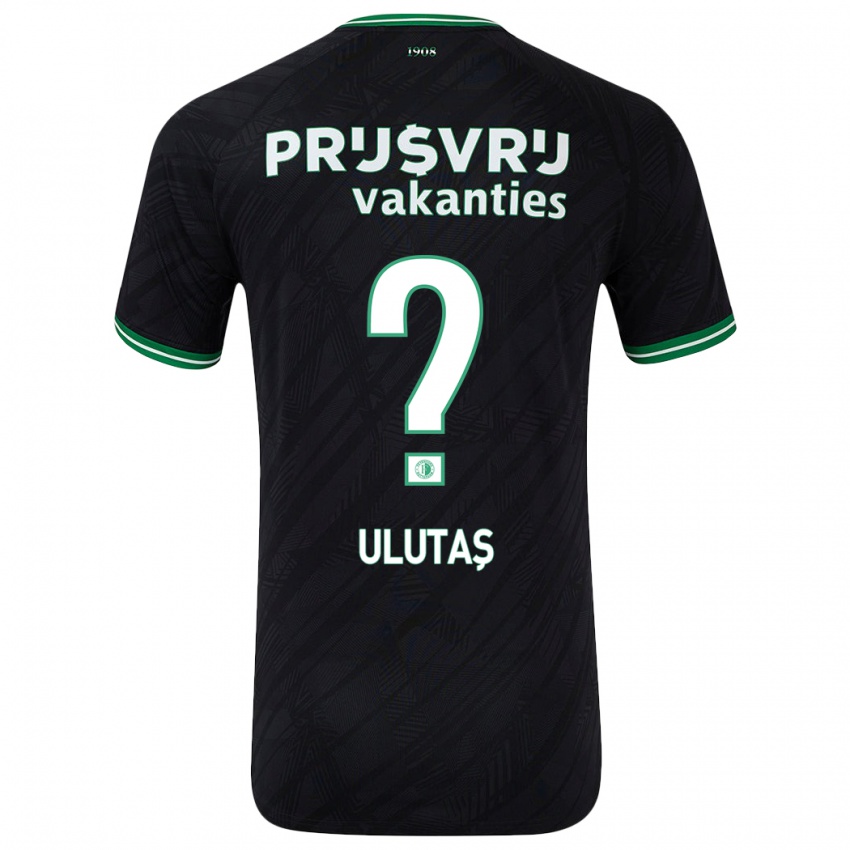 Kinderen Furkan Ulutaş #0 Zwart Groen Uitshirt Uittenue 2024/25 T-Shirt