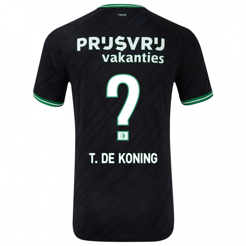 Kinderen Tim De Koning #0 Zwart Groen Uitshirt Uittenue 2024/25 T-Shirt