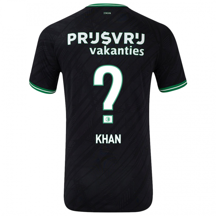 Kinderen Kevin Khan #0 Zwart Groen Uitshirt Uittenue 2024/25 T-Shirt