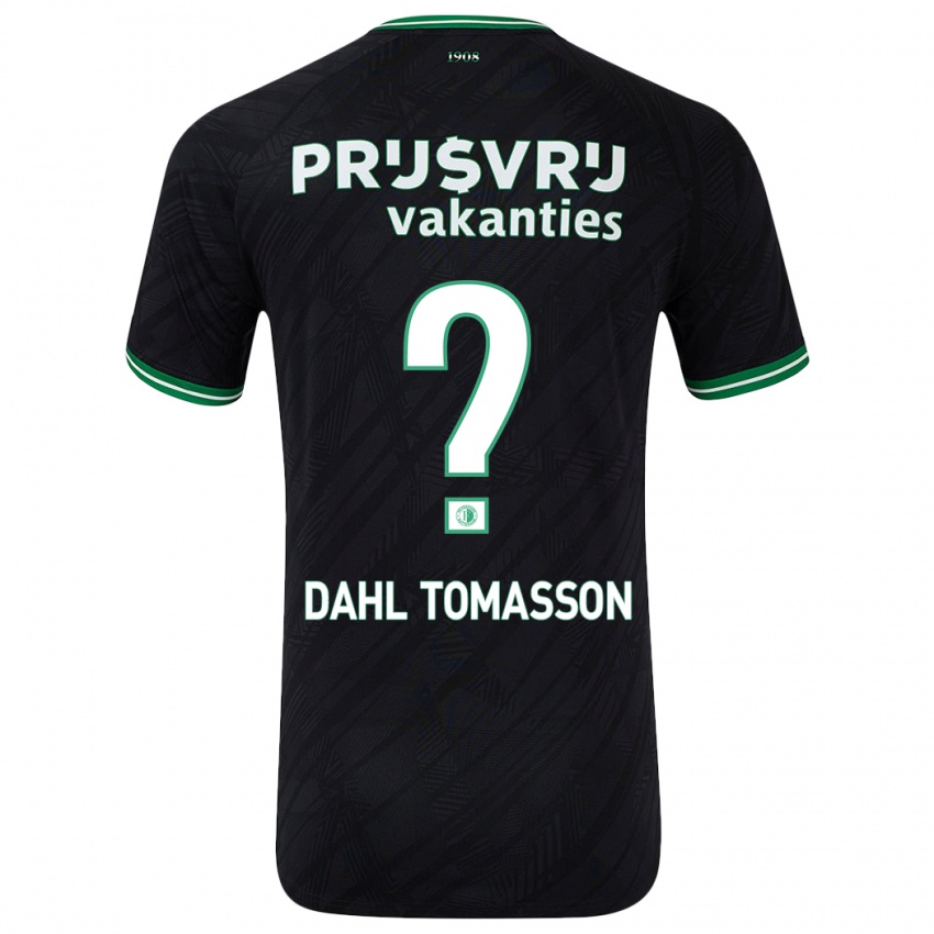 Kinderen Luca Dahl Tomasson #0 Zwart Groen Uitshirt Uittenue 2024/25 T-Shirt