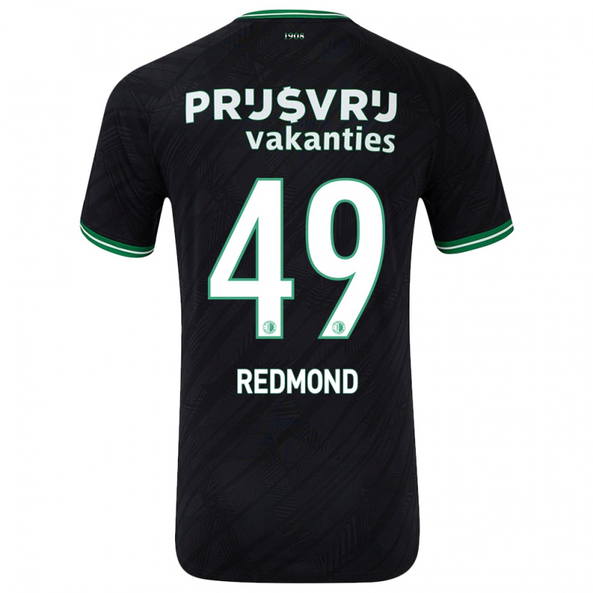 Kinderen Zepiqueno Redmond #49 Zwart Groen Uitshirt Uittenue 2024/25 T-Shirt