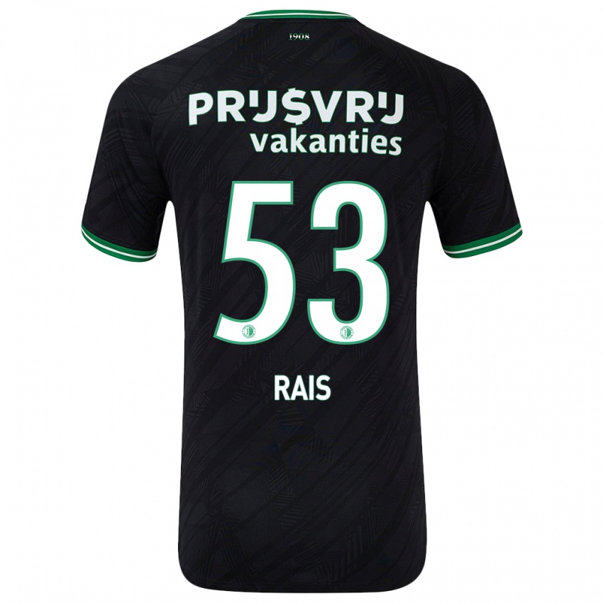 Kinderen Amir Rais #53 Zwart Groen Uitshirt Uittenue 2024/25 T-Shirt