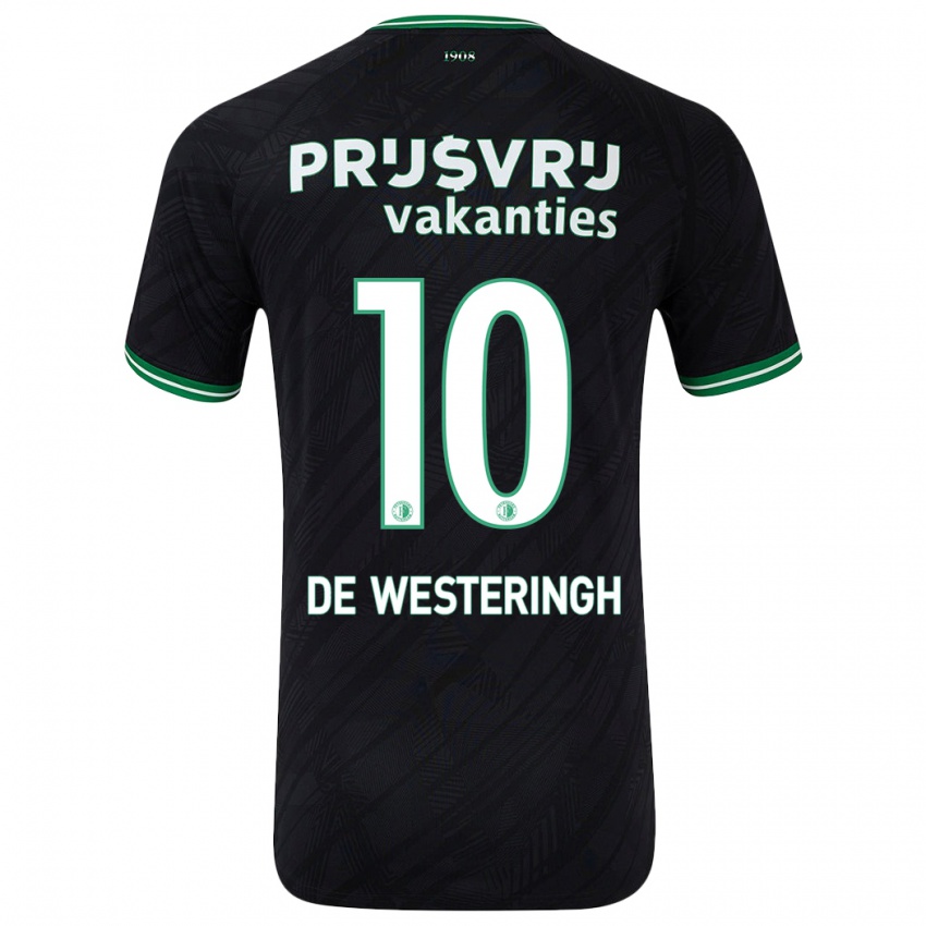 Kinderen Kirsten Van De Westeringh #10 Zwart Groen Uitshirt Uittenue 2024/25 T-Shirt