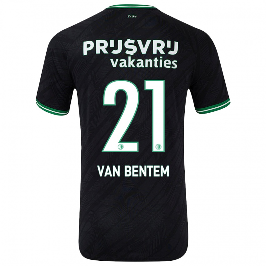 Kinderen Tess Van Bentem #21 Zwart Groen Uitshirt Uittenue 2024/25 T-Shirt