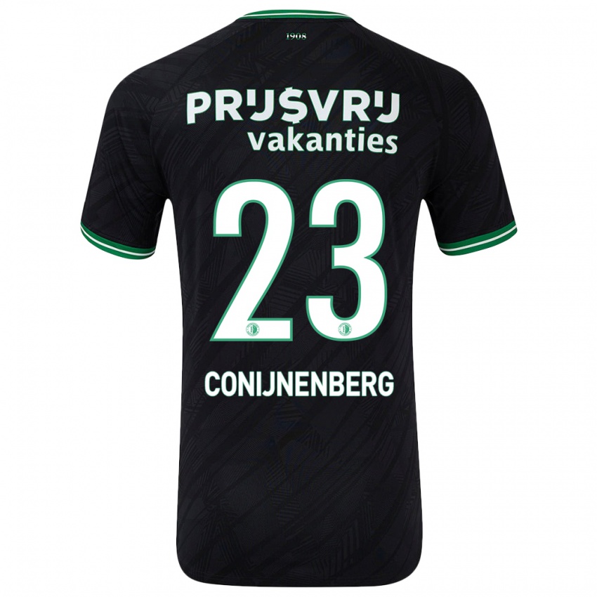 Kinderen Jada Conijnenberg #23 Zwart Groen Uitshirt Uittenue 2024/25 T-Shirt