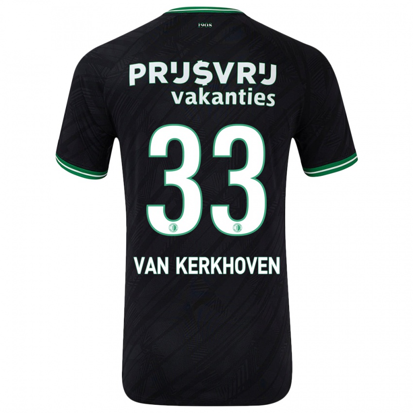 Kinderen Ella Van Kerkhoven #33 Zwart Groen Uitshirt Uittenue 2024/25 T-Shirt