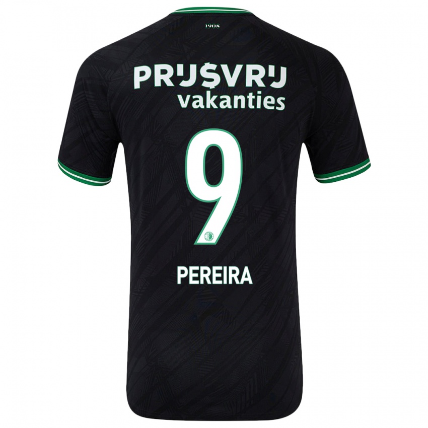 Kinderen Danilo Pereira #9 Zwart Groen Uitshirt Uittenue 2024/25 T-Shirt