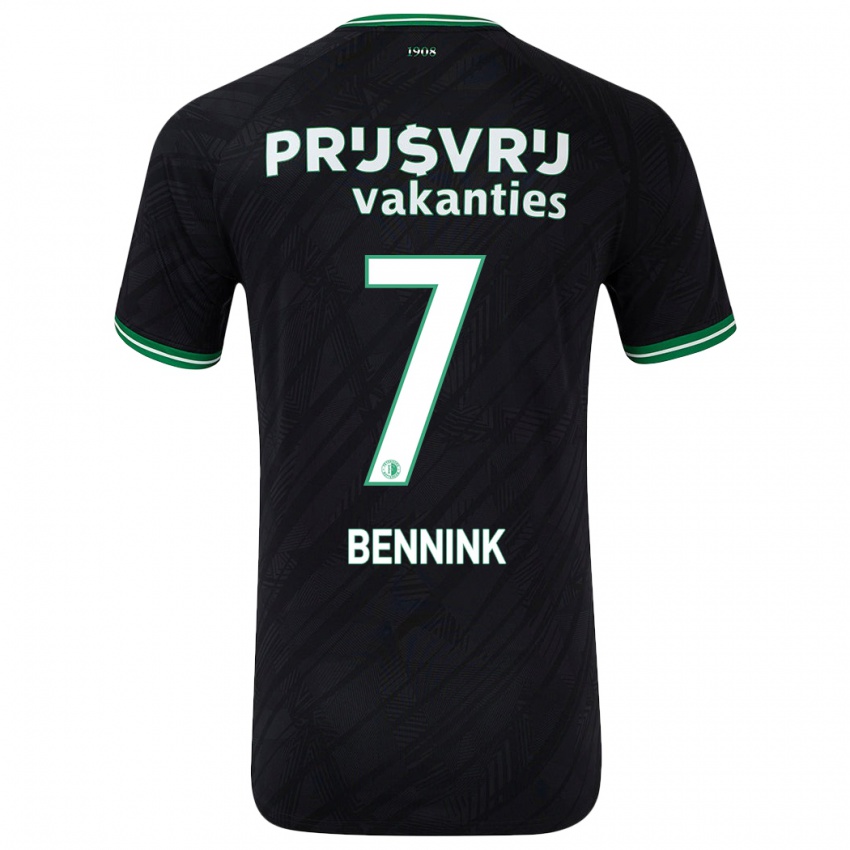 Kinderen Maxime Bennink #7 Zwart Groen Uitshirt Uittenue 2024/25 T-Shirt