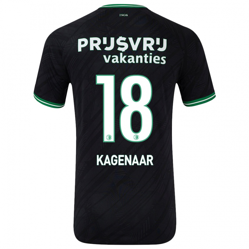 Kinderen Isa Kagenaar #18 Zwart Groen Uitshirt Uittenue 2024/25 T-Shirt