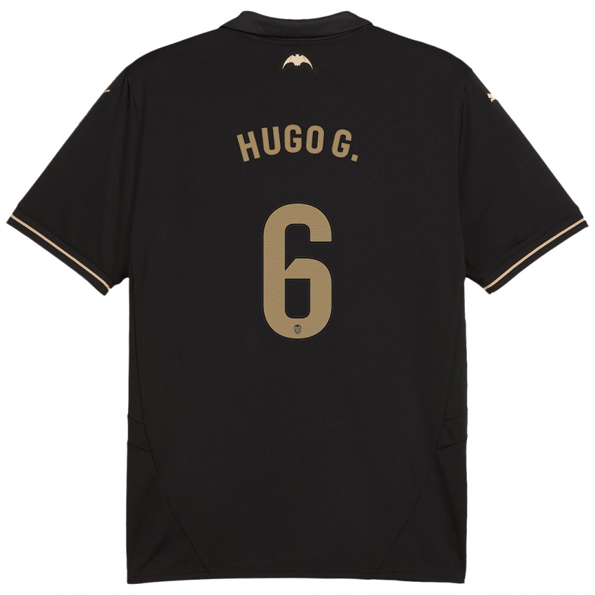 Kinderen Hugo Guillamon #6 Zwart Uitshirt Uittenue 2024/25 T-Shirt