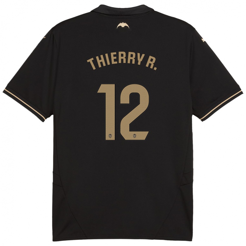 Kinderen Thierry Correia #12 Zwart Uitshirt Uittenue 2024/25 T-Shirt