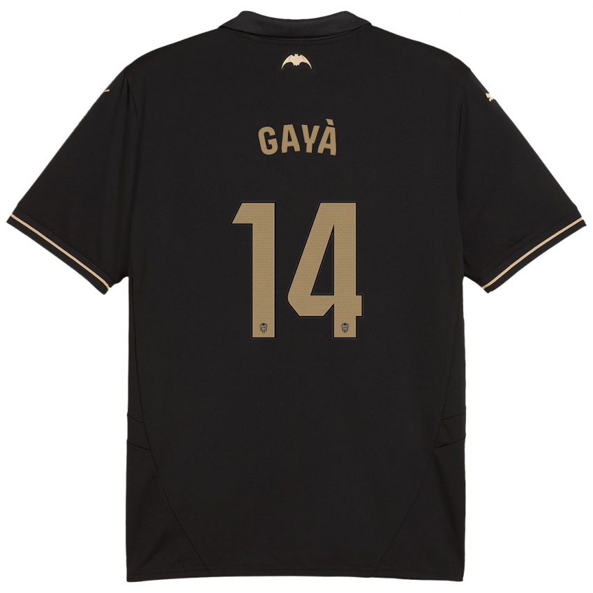 Kinderen Jose Gaya #14 Zwart Uitshirt Uittenue 2024/25 T-Shirt