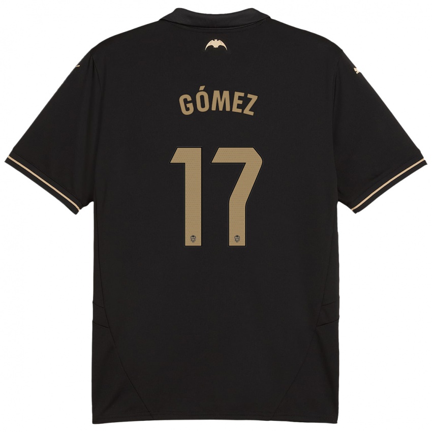 Kinderen Dani Gómez #17 Zwart Uitshirt Uittenue 2024/25 T-Shirt