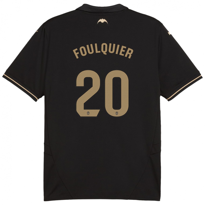 Kinderen Dimitri Foulquier #20 Zwart Uitshirt Uittenue 2024/25 T-Shirt