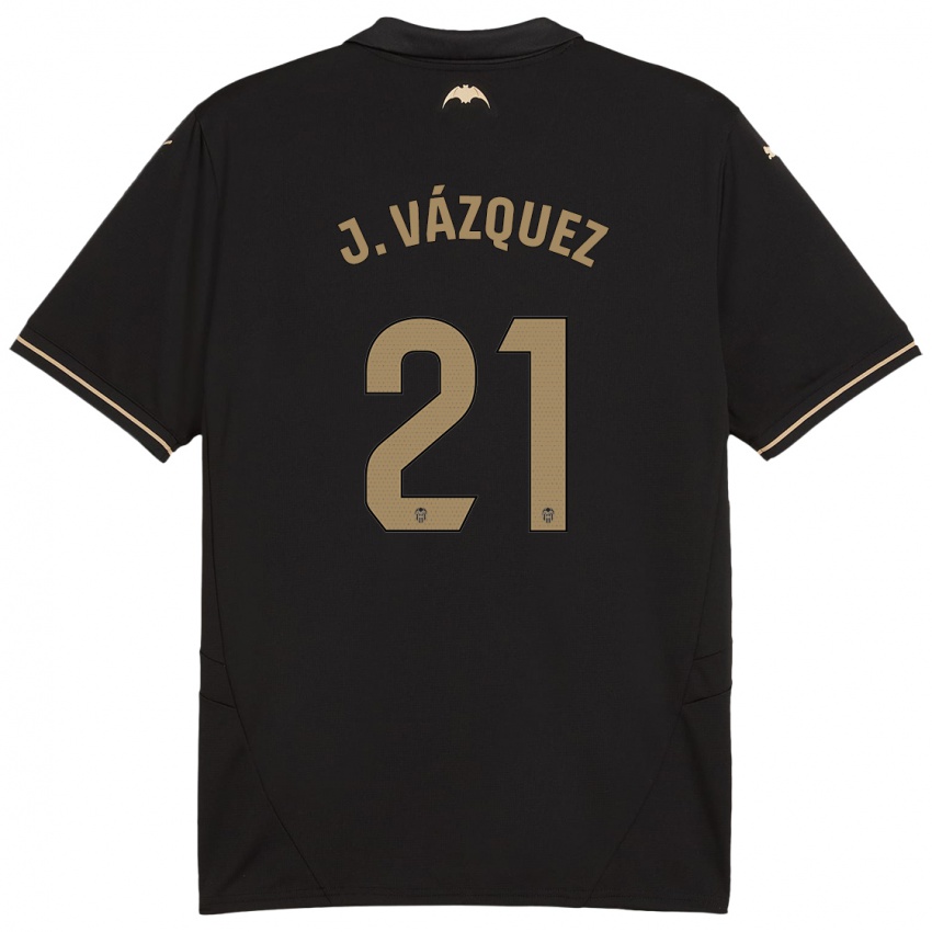 Kinderen Jesús Vázquez #21 Zwart Uitshirt Uittenue 2024/25 T-Shirt