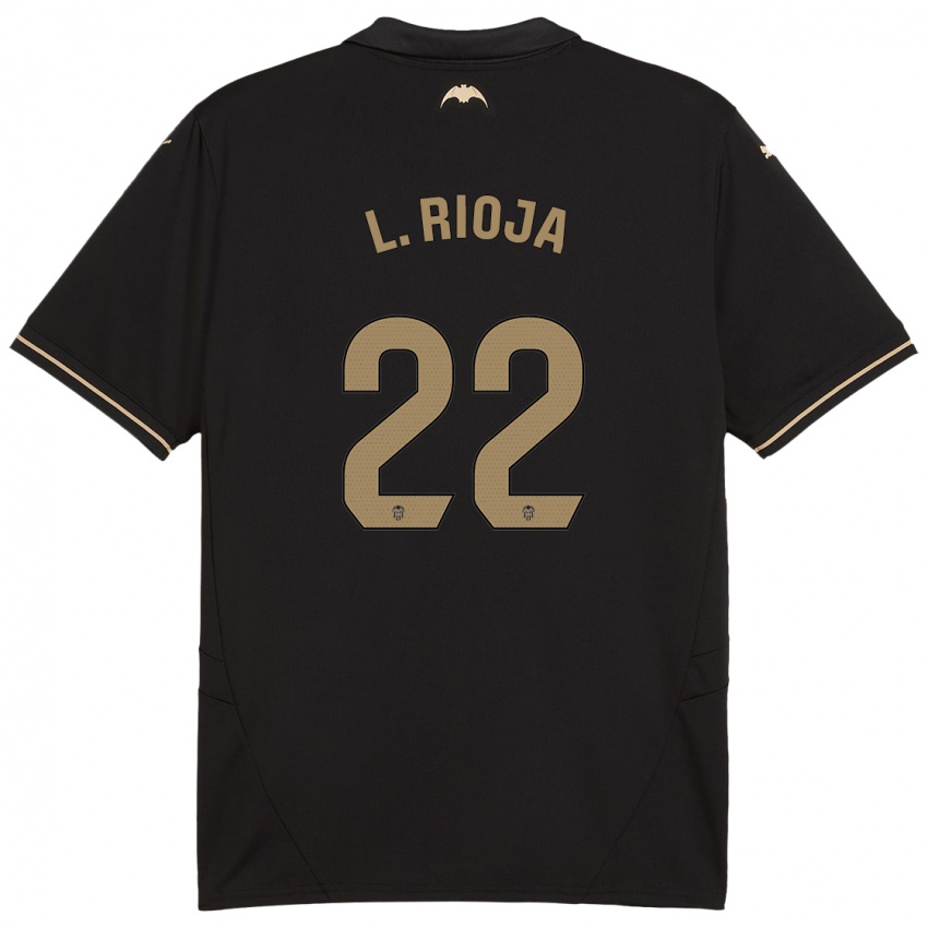 Kinderen Luis Rioja #22 Zwart Uitshirt Uittenue 2024/25 T-Shirt