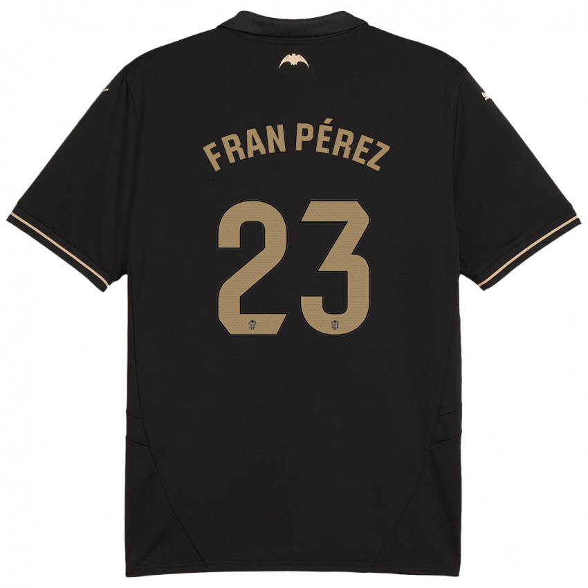 Kinderen Fran Pérez #23 Zwart Uitshirt Uittenue 2024/25 T-Shirt