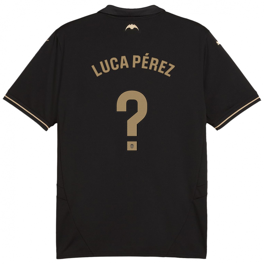 Kinderen Simón Luca Pérez #0 Zwart Uitshirt Uittenue 2024/25 T-Shirt