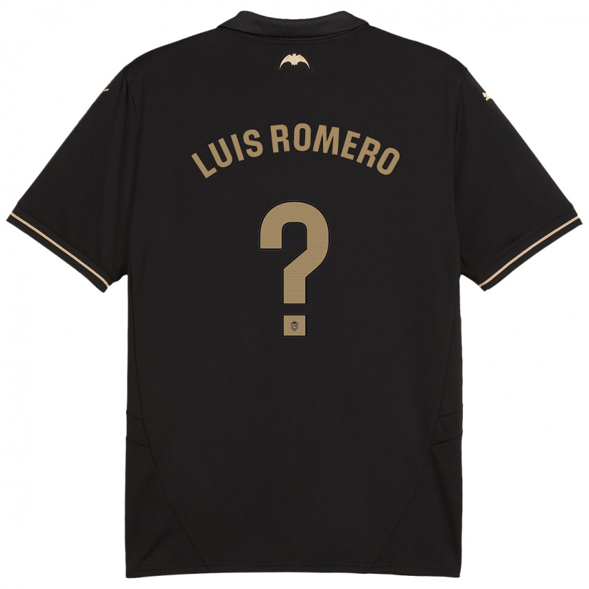 Kinderen Luis Romero #0 Zwart Uitshirt Uittenue 2024/25 T-Shirt