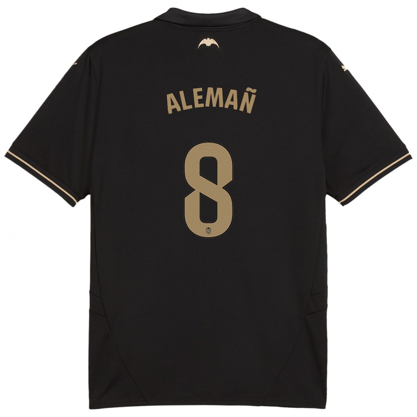 Kinderen Pedro Alemañ #8 Zwart Uitshirt Uittenue 2024/25 T-Shirt