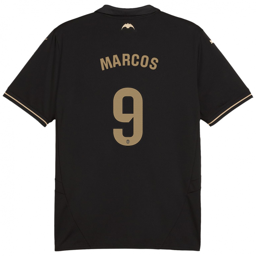 Kinderen Ana Marcos #9 Zwart Uitshirt Uittenue 2024/25 T-Shirt