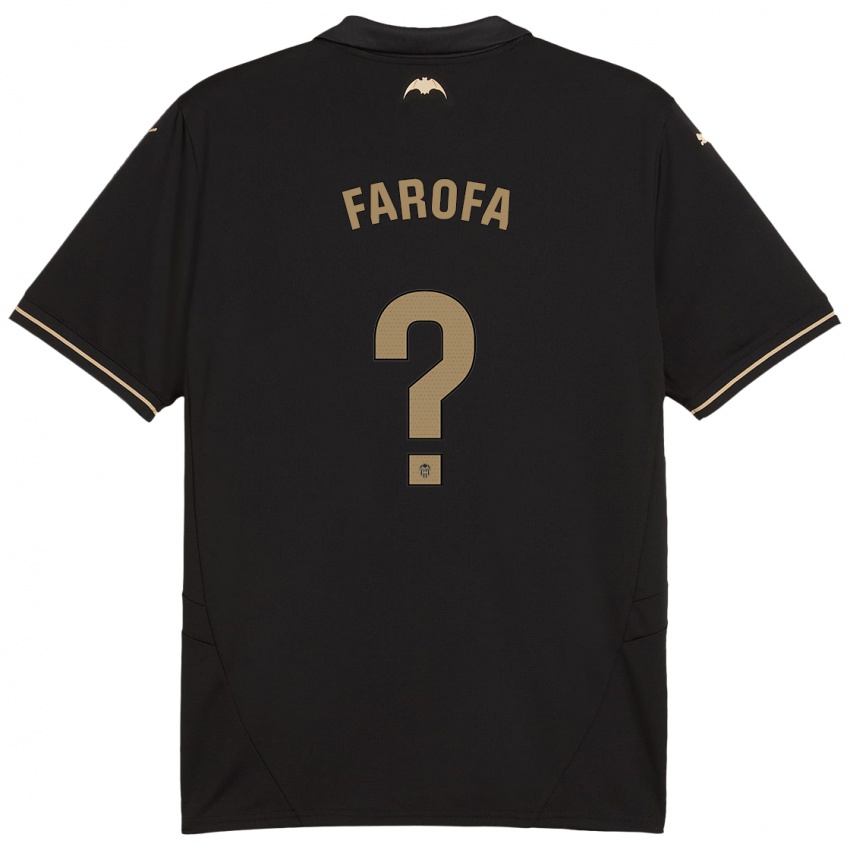 Kinderen Rodrigo Farofa #0 Zwart Uitshirt Uittenue 2024/25 T-Shirt