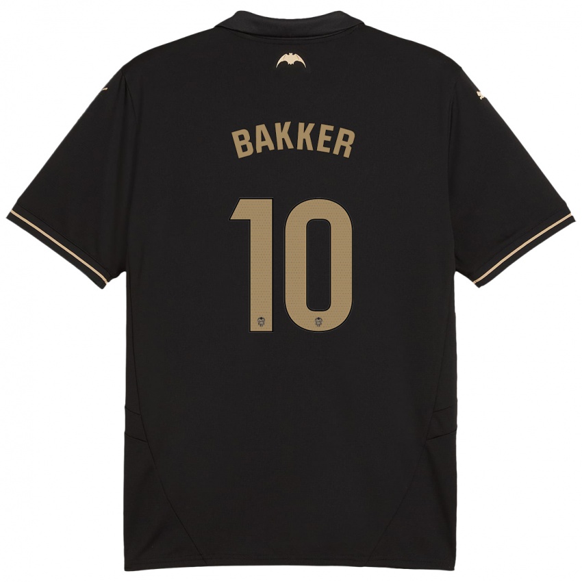 Kinderen Linda Bakker #10 Zwart Uitshirt Uittenue 2024/25 T-Shirt