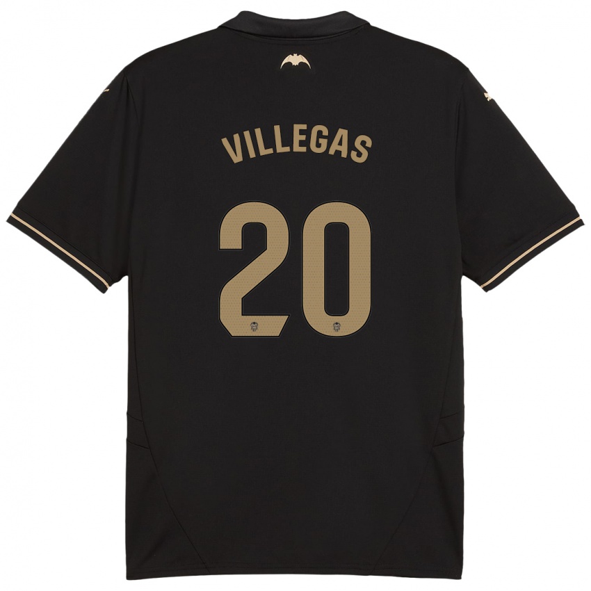 Kinderen Noelia Villegas #20 Zwart Uitshirt Uittenue 2024/25 T-Shirt