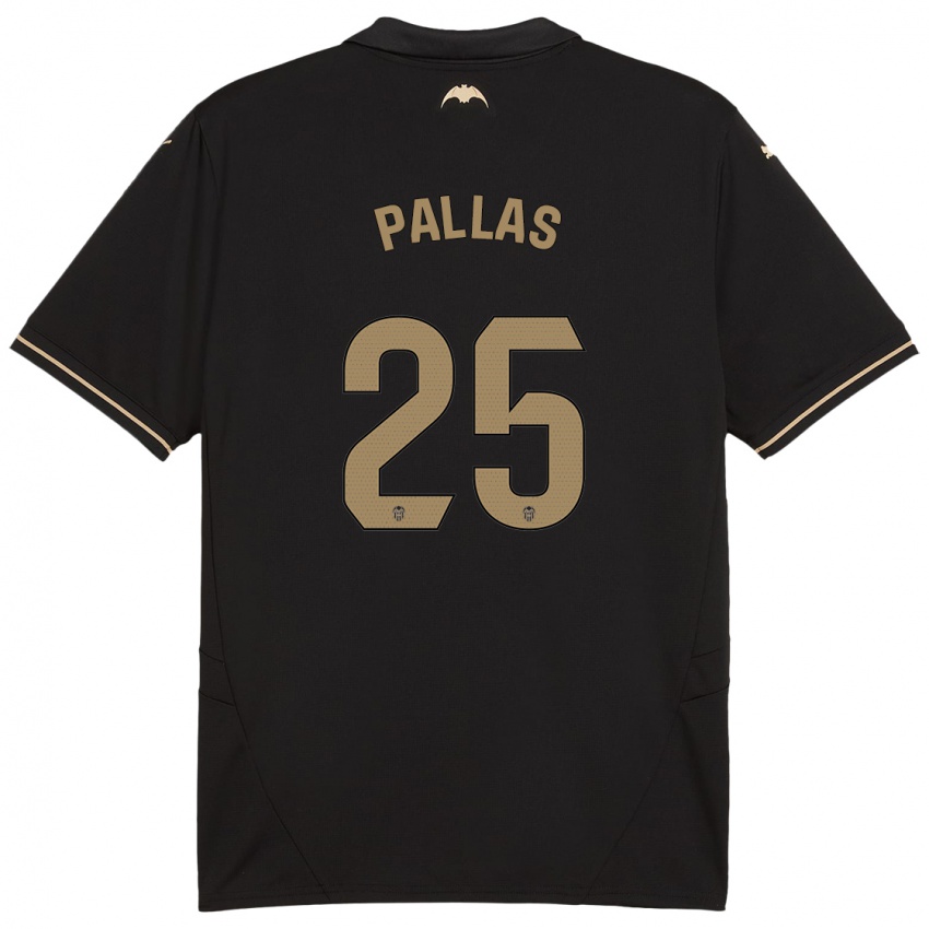 Kinderen Nerea Pallas #25 Zwart Uitshirt Uittenue 2024/25 T-Shirt