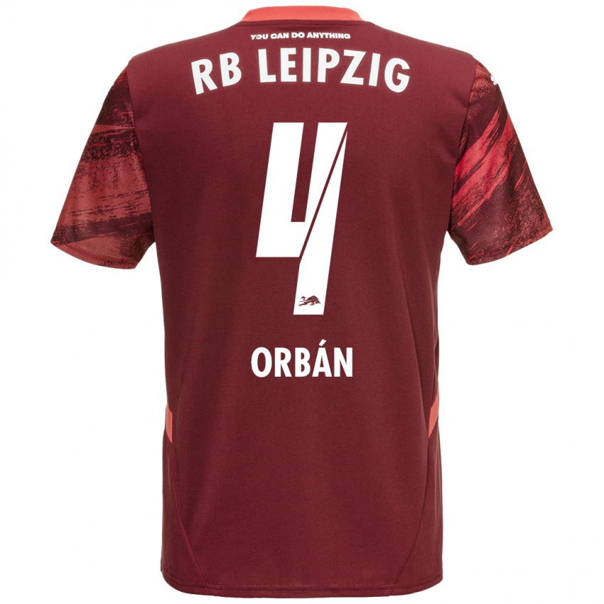 Kinderen Willi Orban #4 Bordeauxrood Uitshirt Uittenue 2024/25 T-Shirt