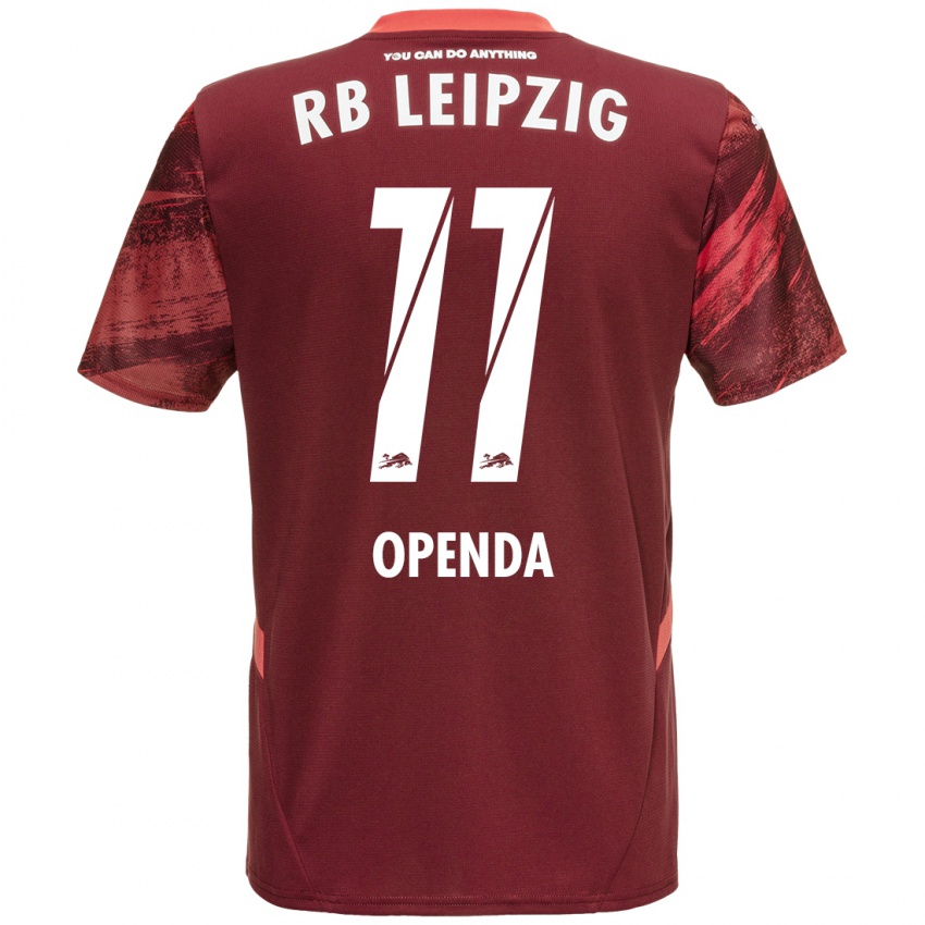 Kinderen Loïs Openda #11 Bordeauxrood Uitshirt Uittenue 2024/25 T-Shirt