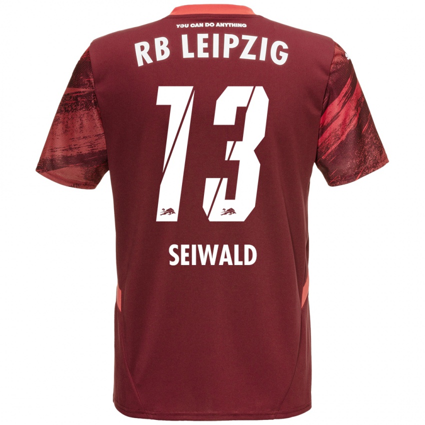 Kinderen Nicolas Seiwald #13 Bordeauxrood Uitshirt Uittenue 2024/25 T-Shirt