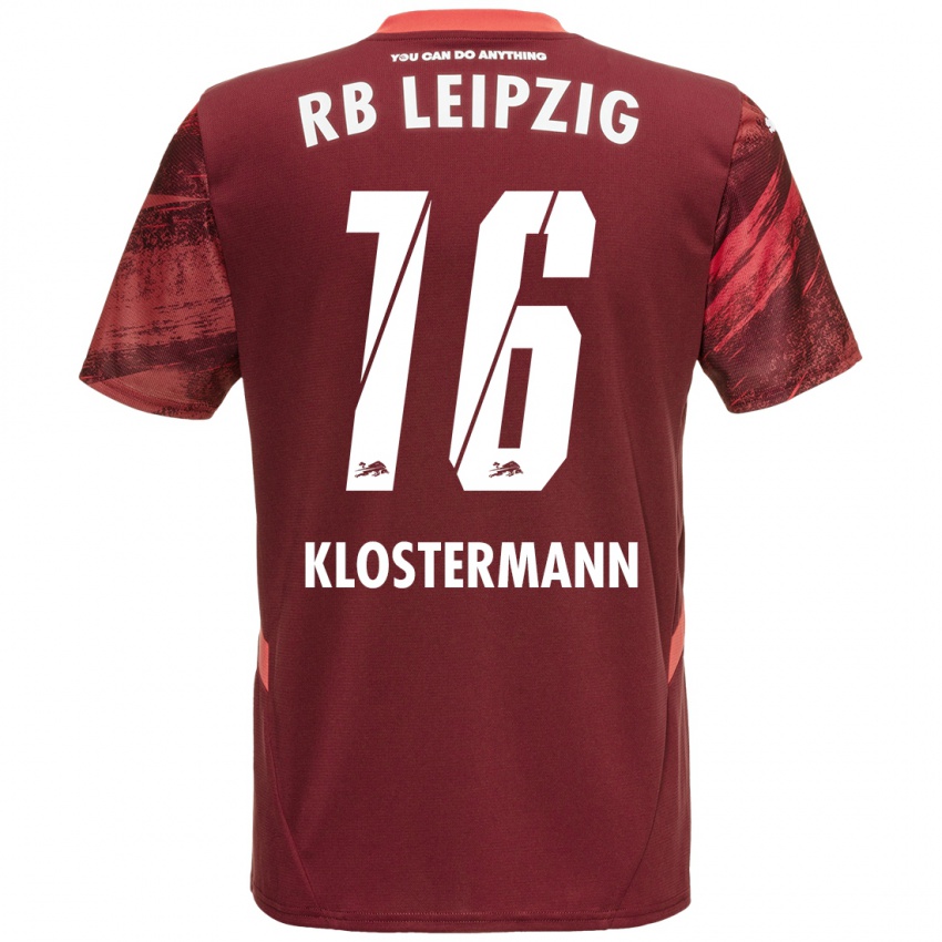 Kinderen Lukas Klostermann #16 Bordeauxrood Uitshirt Uittenue 2024/25 T-Shirt