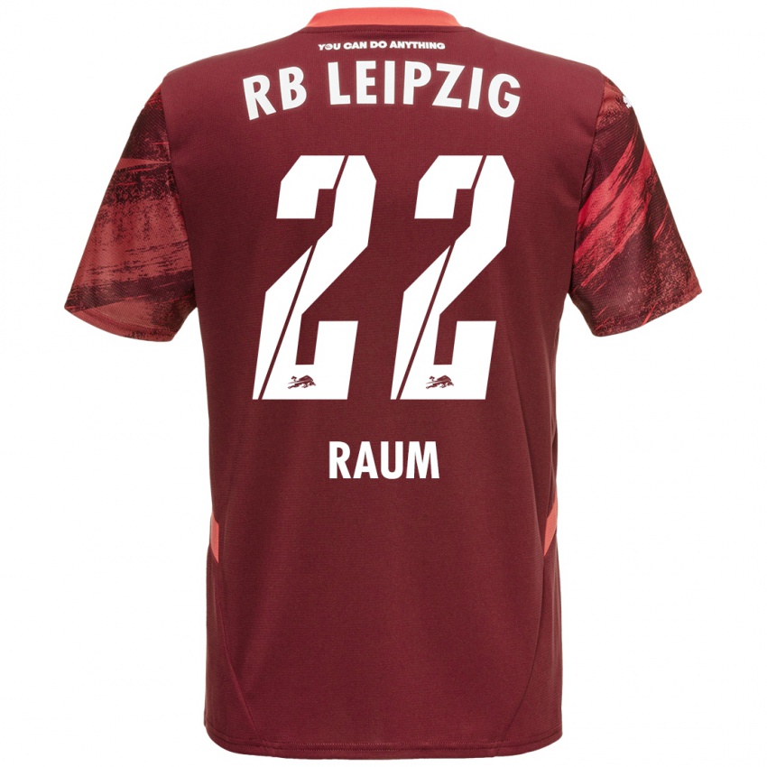 Kinderen David Raum #22 Bordeauxrood Uitshirt Uittenue 2024/25 T-Shirt