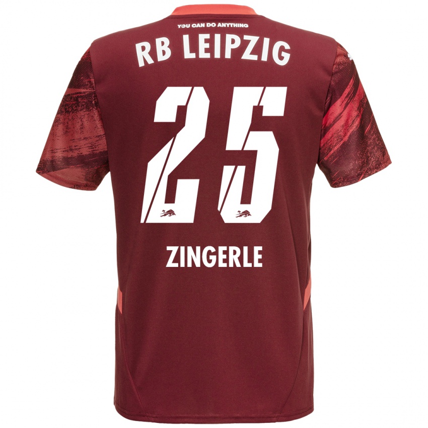 Kinderen Leopold Zingerle #25 Bordeauxrood Uitshirt Uittenue 2024/25 T-Shirt