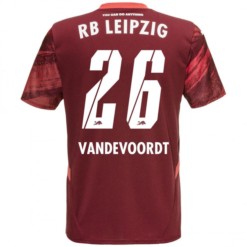 Kinderen Maarten Vandevoordt #26 Bordeauxrood Uitshirt Uittenue 2024/25 T-Shirt