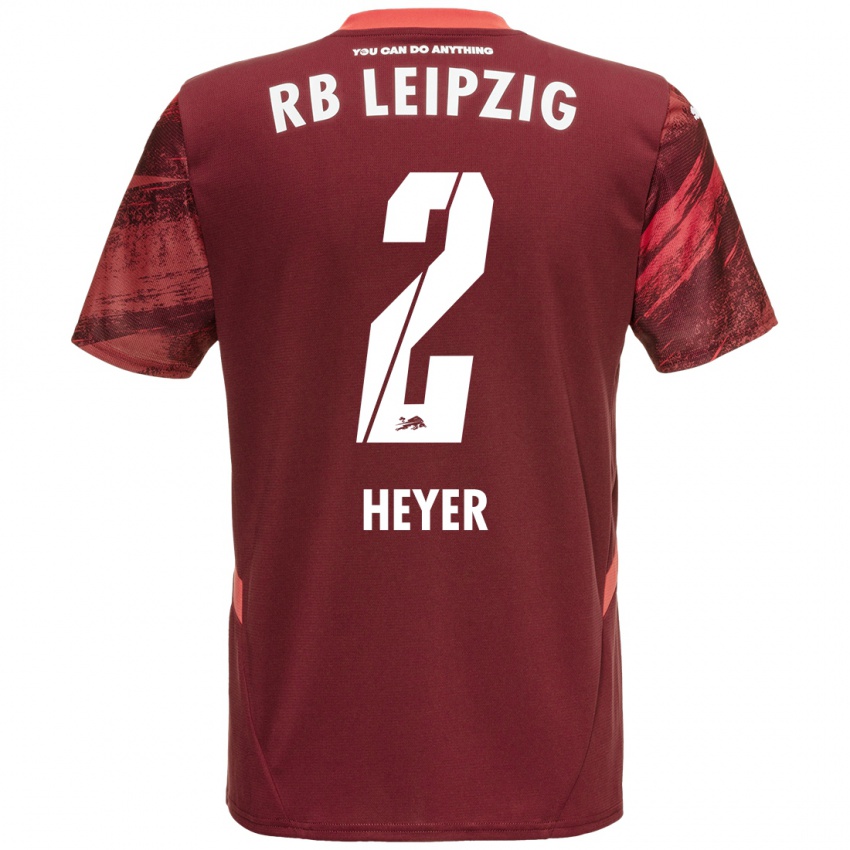 Kinderen Friedrich Heyer #2 Bordeauxrood Uitshirt Uittenue 2024/25 T-Shirt