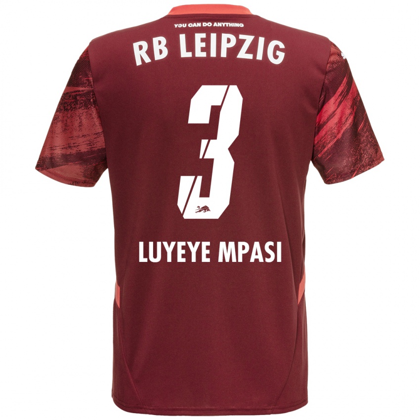 Kinderen Seal Luyeye Mpasi #3 Bordeauxrood Uitshirt Uittenue 2024/25 T-Shirt