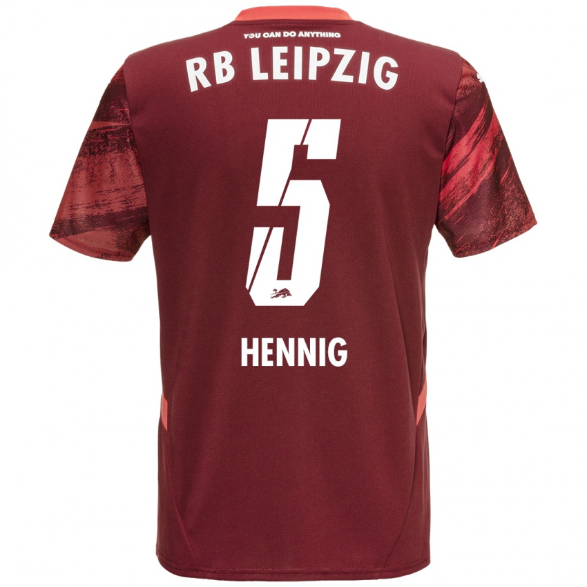 Kinderen Lenny Hennig #5 Bordeauxrood Uitshirt Uittenue 2024/25 T-Shirt