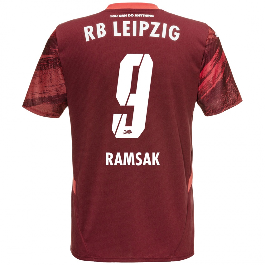 Kinderen Robert Ramsak #9 Bordeauxrood Uitshirt Uittenue 2024/25 T-Shirt