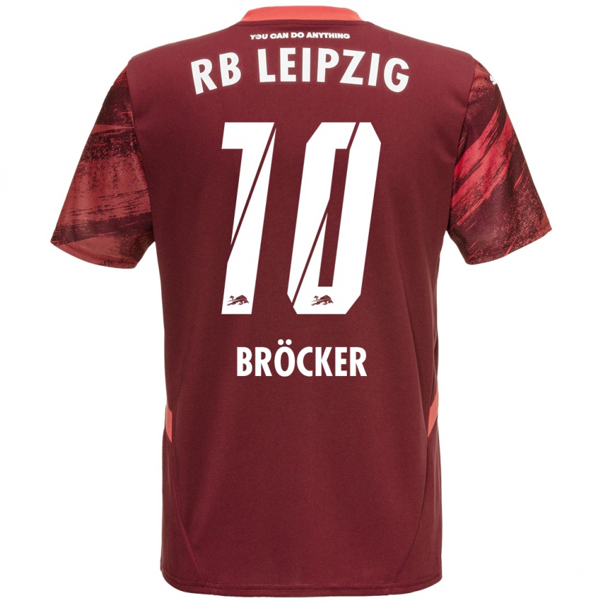 Kinderen Mads Bröcker #10 Bordeauxrood Uitshirt Uittenue 2024/25 T-Shirt