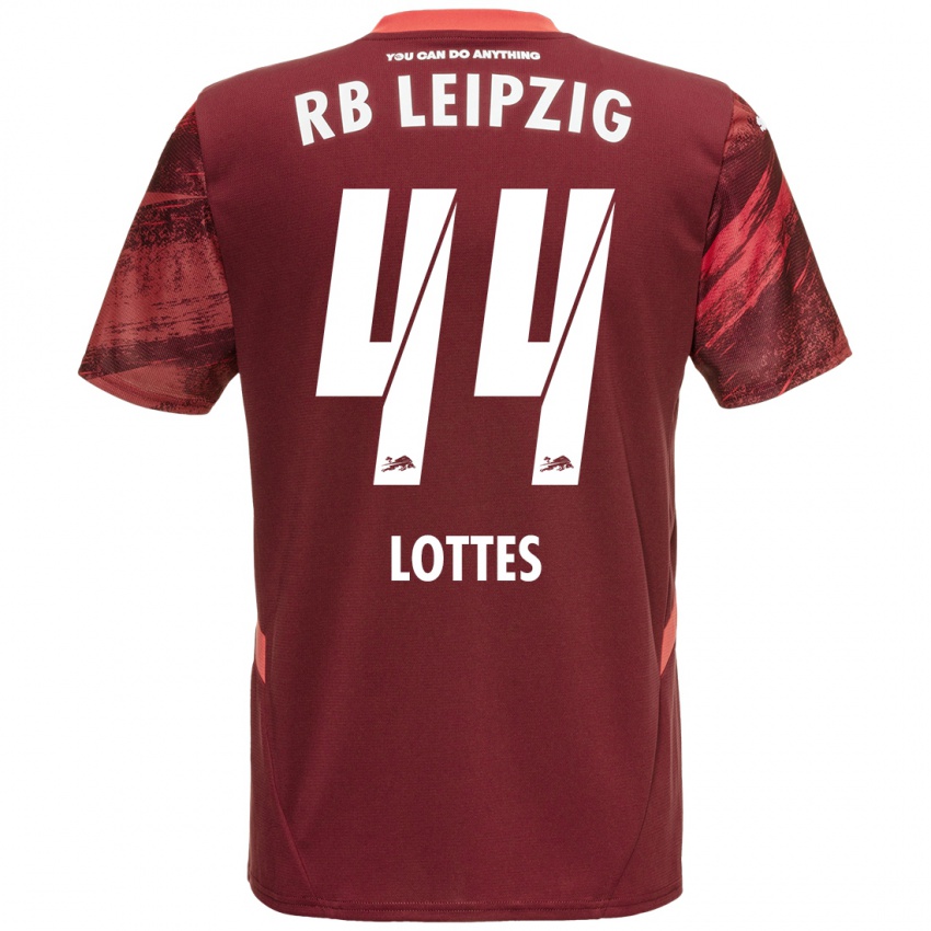 Kinderen Benjamin Lottes #44 Bordeauxrood Uitshirt Uittenue 2024/25 T-Shirt