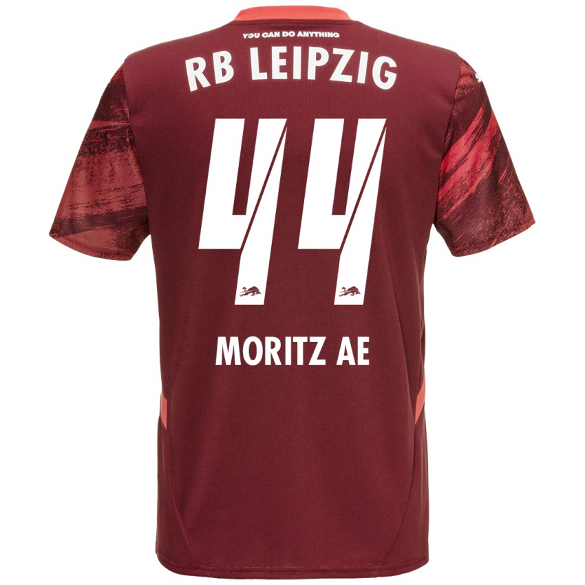 Kinderen Moritz Aé #44 Bordeauxrood Uitshirt Uittenue 2024/25 T-Shirt