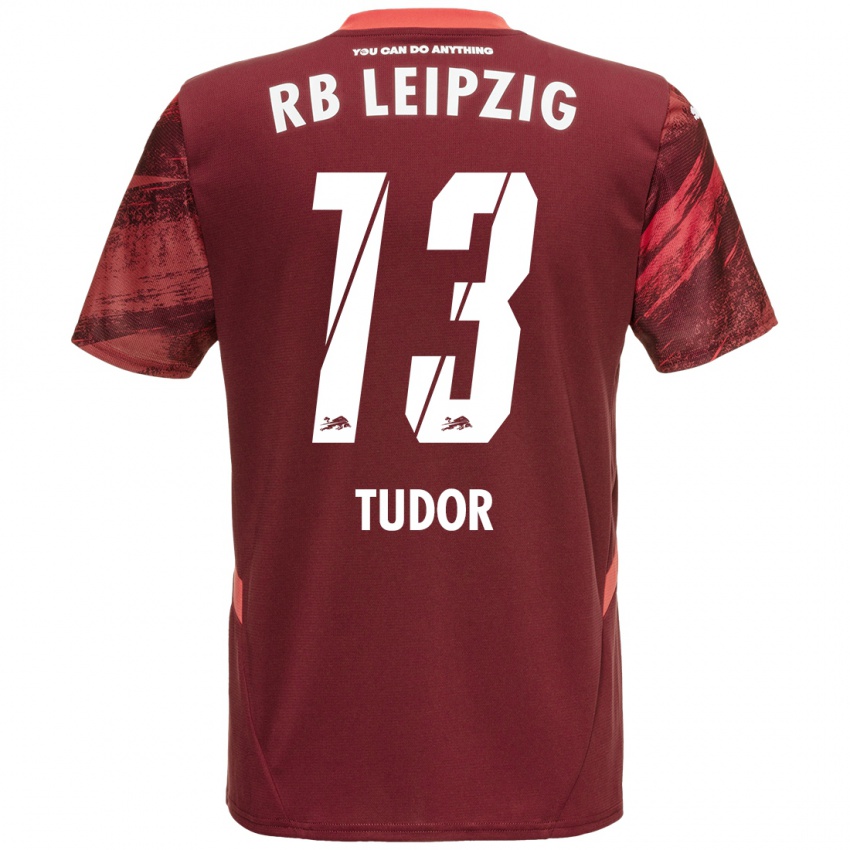 Kinderen Aaron Tudor #13 Bordeauxrood Uitshirt Uittenue 2024/25 T-Shirt