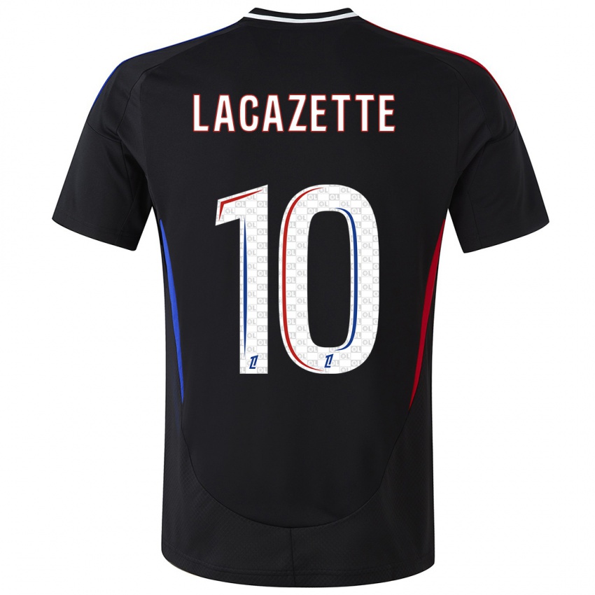 Kinderen Alexandre Lacazette #10 Zwart Uitshirt Uittenue 2024/25 T-Shirt