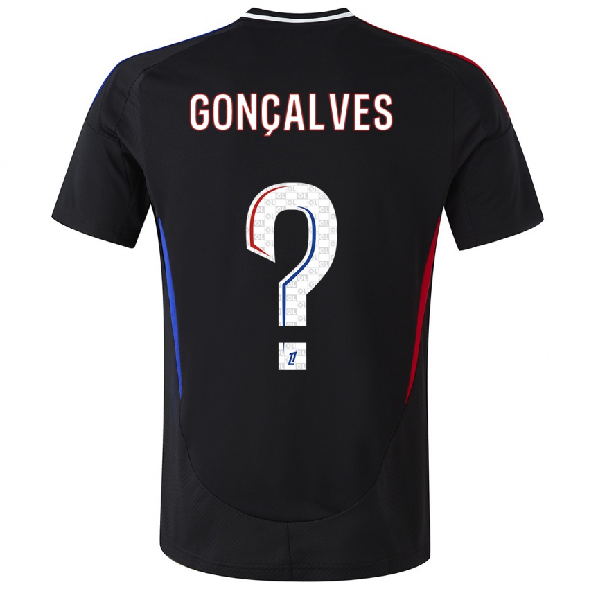 Kinderen Tiago Gonçalves #0 Zwart Uitshirt Uittenue 2024/25 T-Shirt