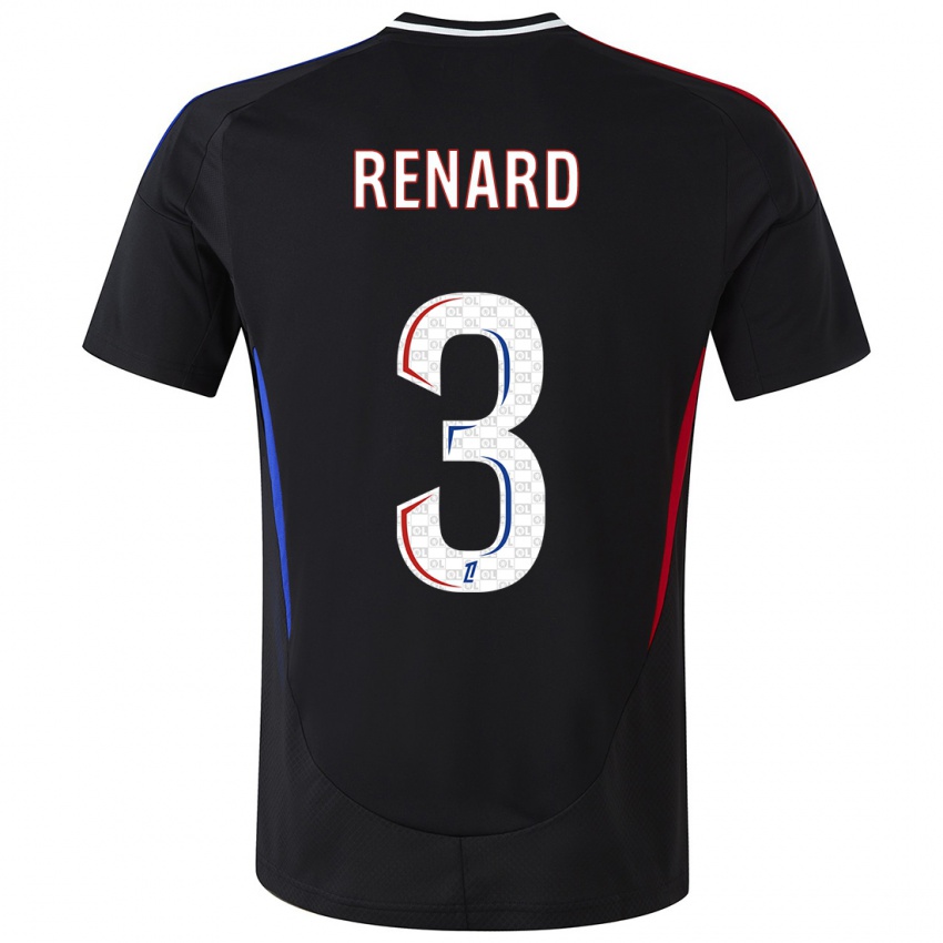 Kinderen Wendie Renard #3 Zwart Uitshirt Uittenue 2024/25 T-Shirt