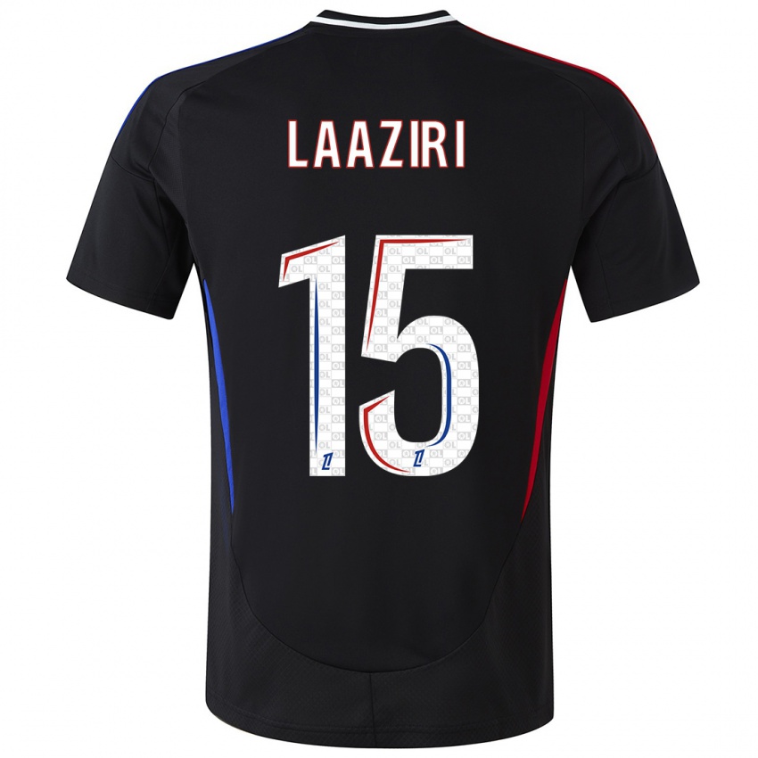 Kinderen Achraf Laaziri #15 Zwart Uitshirt Uittenue 2024/25 T-Shirt