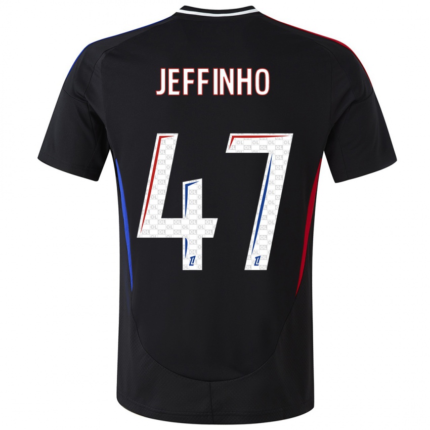 Kinderen Jeffinho #47 Zwart Uitshirt Uittenue 2024/25 T-Shirt